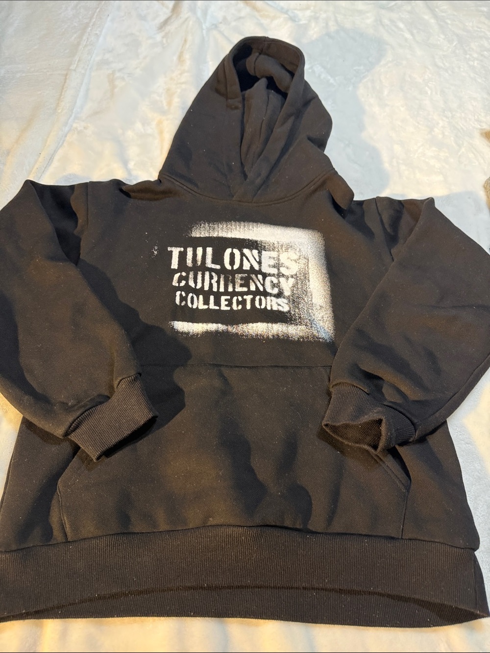 Black Graphic Crewneck Sweater